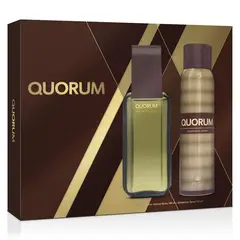QUORUM - Perfume Hombre Estuche Eau de Toilette 100 ml + Desodorante Spray 150 ml
