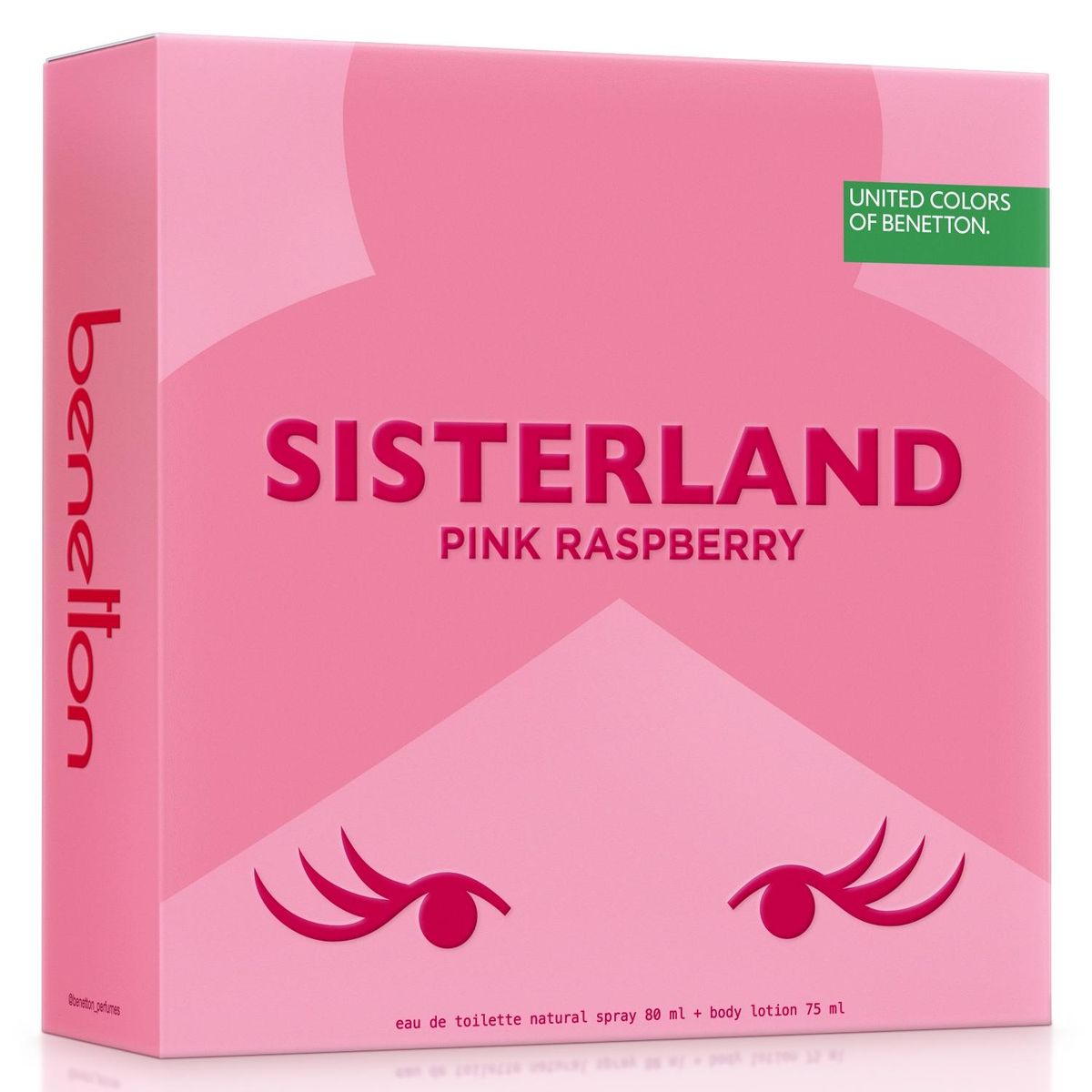 BENETTON - Perfume Mujer Estuche United Colors Sisterland Pink Raspberry Eau de Toilette 80 ml + Loción Corporal 75 ml