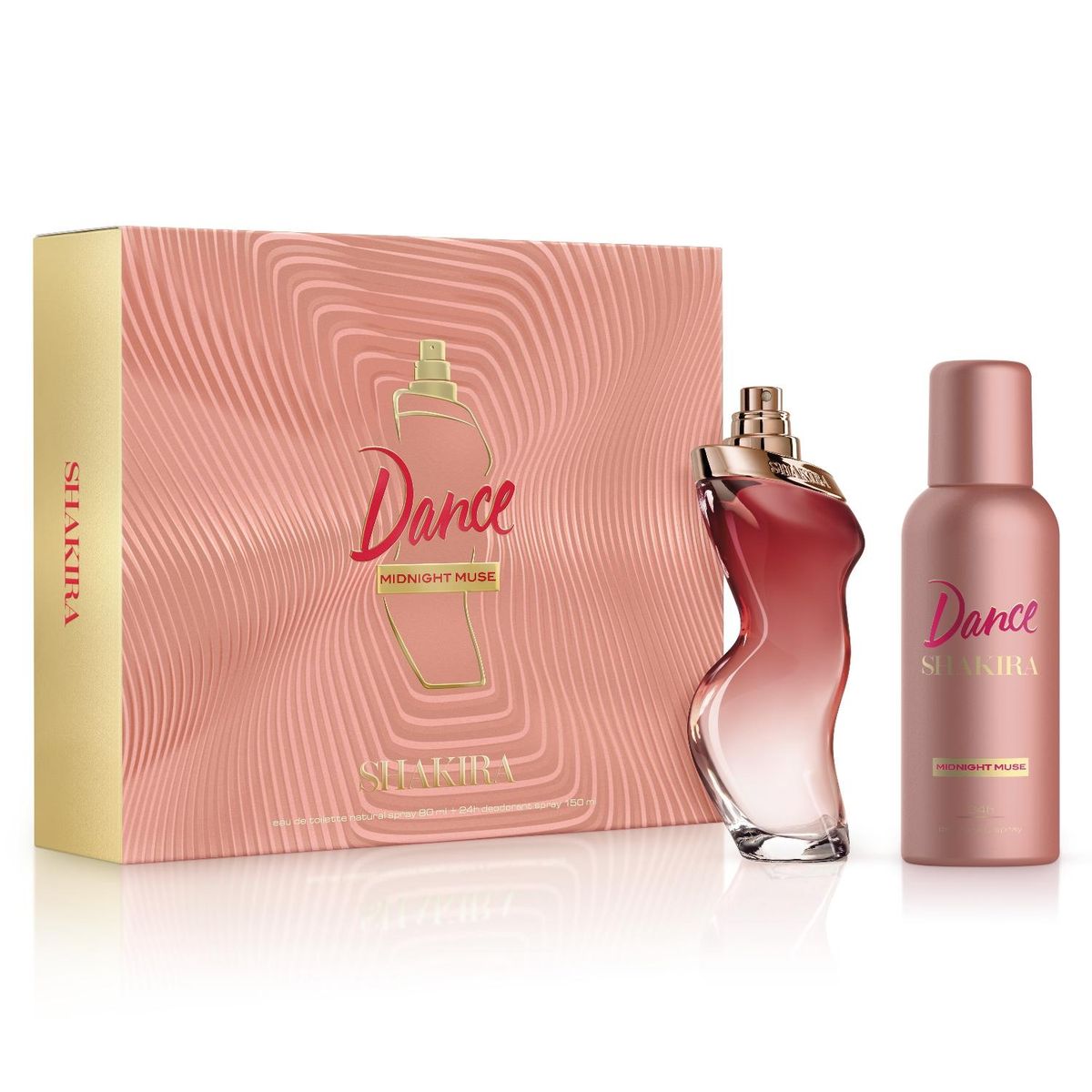 SHAKIRA - Perfume Mujer Estuche Shakira Dance Midnight Muse Eau de Toilette 80 ml + 24h Desodorante Spray 150 ml