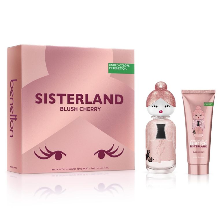 Perfume Mujer Estuche United Colors Sisterland Blush Cherry Eau de Parfum 80 ml + Loción Corporal 75 ml