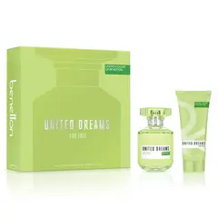 BENETTON - Perfume Mujer Estuche United Dreams Live Free Eau de Toilette For Her 80 ml + Loción Corporal For Her 75 ml