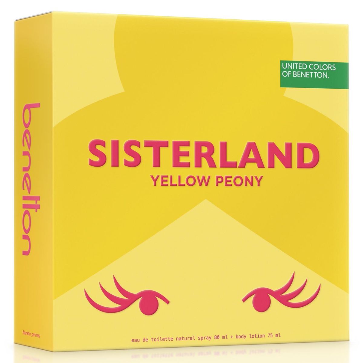BENETTON - Perfume Mujer Estuche United Colors Sisterland Yellow Peony Eau de Toilette 80 ml + Loción Corporal 75 ml