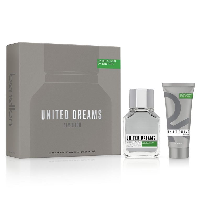 Perfume Hombre Estuche United Dreams Aim High Eau de Toilette For Men 100 ml + Gel de Baño 75 ml