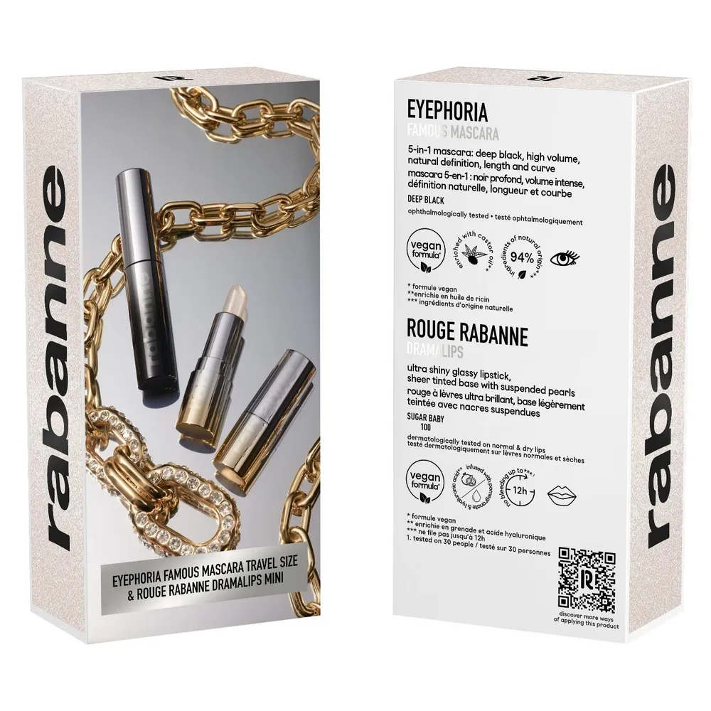 Rabanne Set Mascara Travel Size + Mini Glassy, foto 3