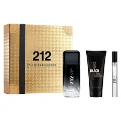 CAROLINA HERRERA - Perfume Hombre Estuche 212 VIP Black Eau de Parfum 100 ml + Gel de Baño 100 ml + Eau de Parfum 10 ml