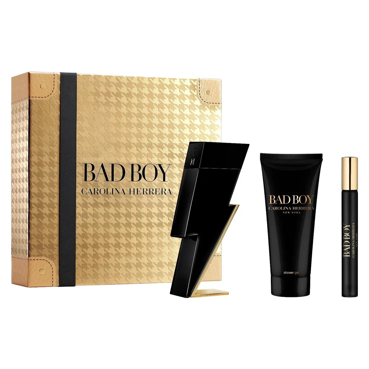 CAROLINA HERRERA - Perfume Hombre Estuche Bad Boy Eau de Toilette 100 ml + Gel de Baño 100 ml + Eau de Toilette 10 ml