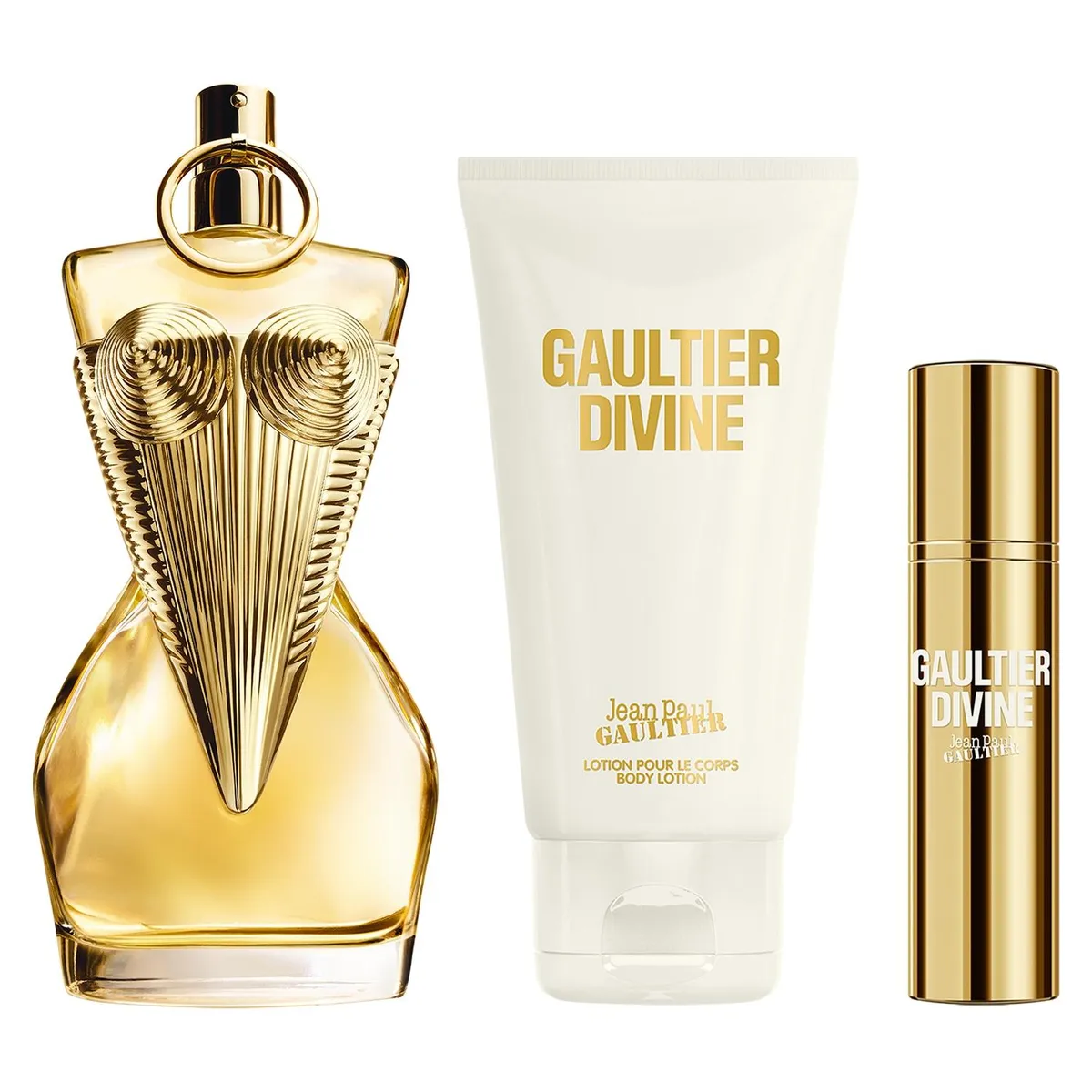 JEAN PAUL GAULTIER - Perfume Mujer Estuche Gaultier Divine Eau de Parfum 100 ml + Lotion Pour Le Corps Loción Corporal 75 ml + Eau de Parfum 10 ml