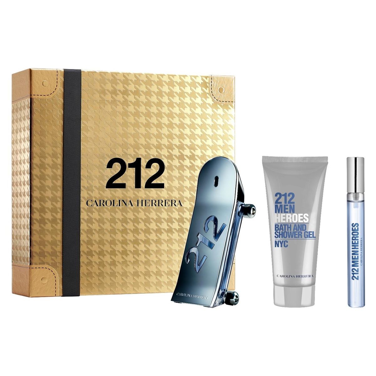 CAROLINA HERRERA - Perfume Mujer Estuche 212 Men Heroes Eau de Toilette 90 ml + Gel de Baño 100 ml + Eau de Toilette 10 ml