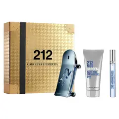 CAROLINA HERRERA - Perfume Mujer Estuche 212 Men Heroes Eau de Toilette 90 ml + Gel de Baño 100 ml + Eau de Toilette 10 ml