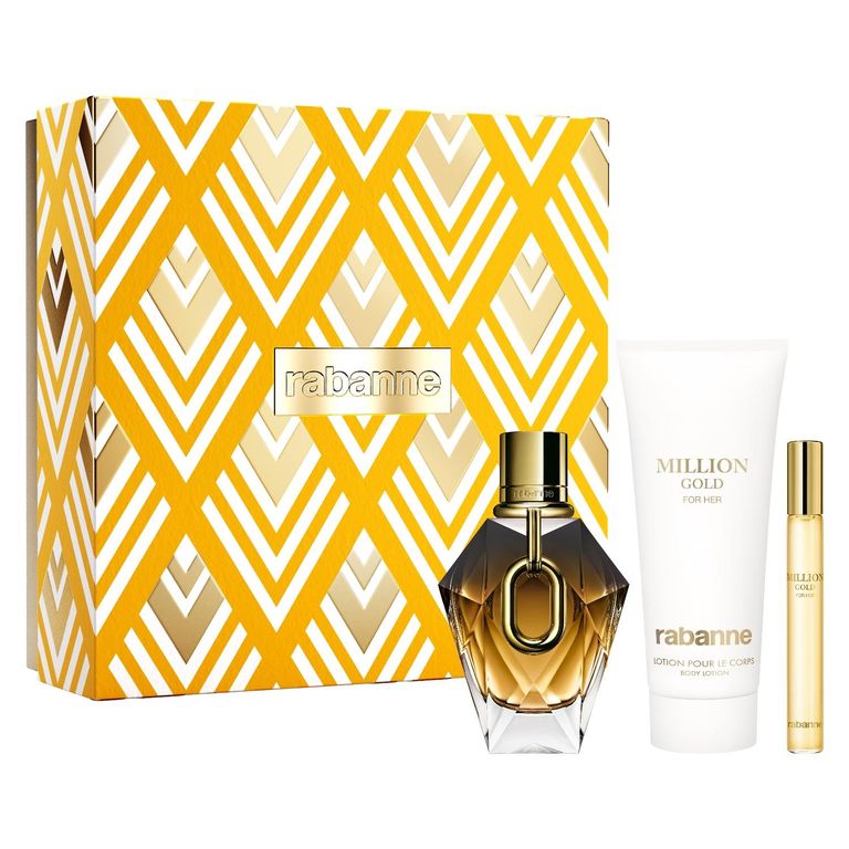 Perfume Mujer Estuche Million Gold For Her Parfum 90 ml + Eau de Parfum 10 ml + Lotion pour le corps Loción Corporal 100 ml