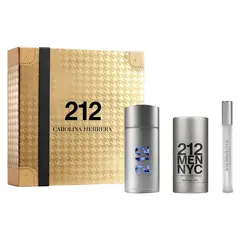 CAROLINA HERRERA - Perfume Hombre Estuche 212 Men NYC Eau de Toilette 100 ml + Desodorante Stick 75 ml + Eau de Toilette 10 ml