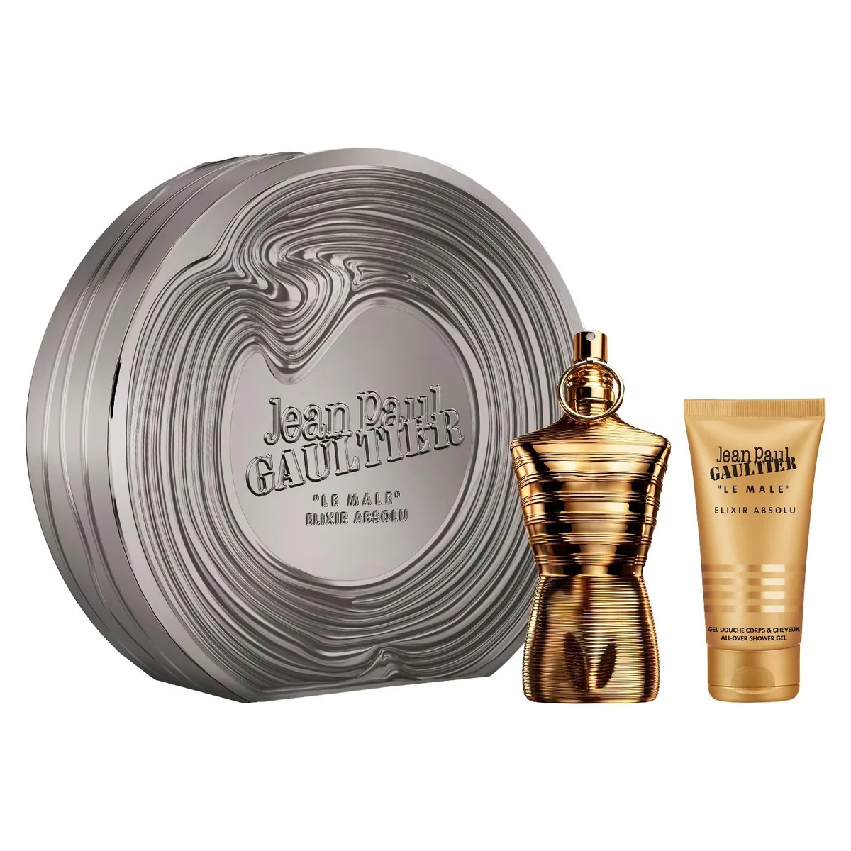 JEAN PAUL GAULTIER - Perfume Hombre Estuche Le Male Elixir Absolu Parfum Intense 125 ml + Gel Douche Corps & Cheveux All-Over Gel de Baño 75 ml