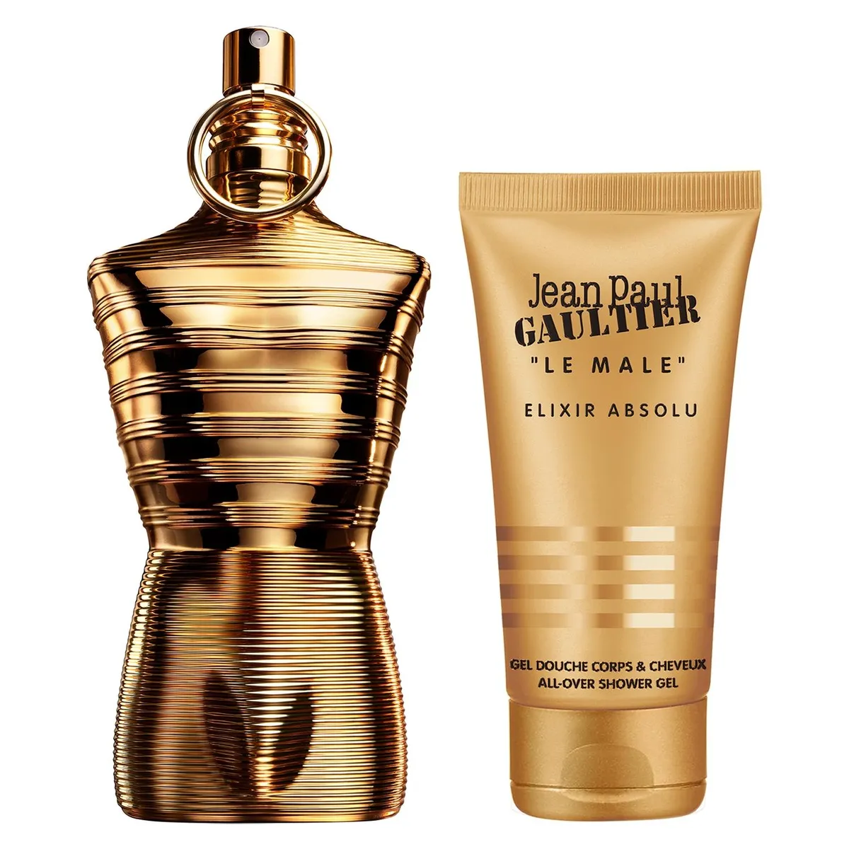 JEAN PAUL GAULTIER - Perfume Hombre Estuche Le Male Elixir Absolu Parfum Intense 125 ml + Gel Douche Corps & Cheveux All-Over Gel de Baño 75 ml