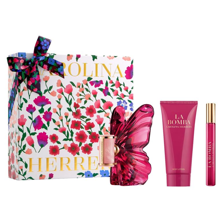 Perfume Mujer Estuche La Bomba Eau de Parfum 80 ml + Loción Corporal 100 ml + Eau de Parfum 10 ml