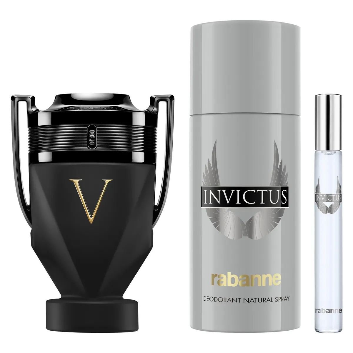 RABANNE - Perfume Hombre Estuche Invictus Victory Absolu Parfum Intense 100 ml + Desodorante 150 ml + Eau de Toilette 10 ml