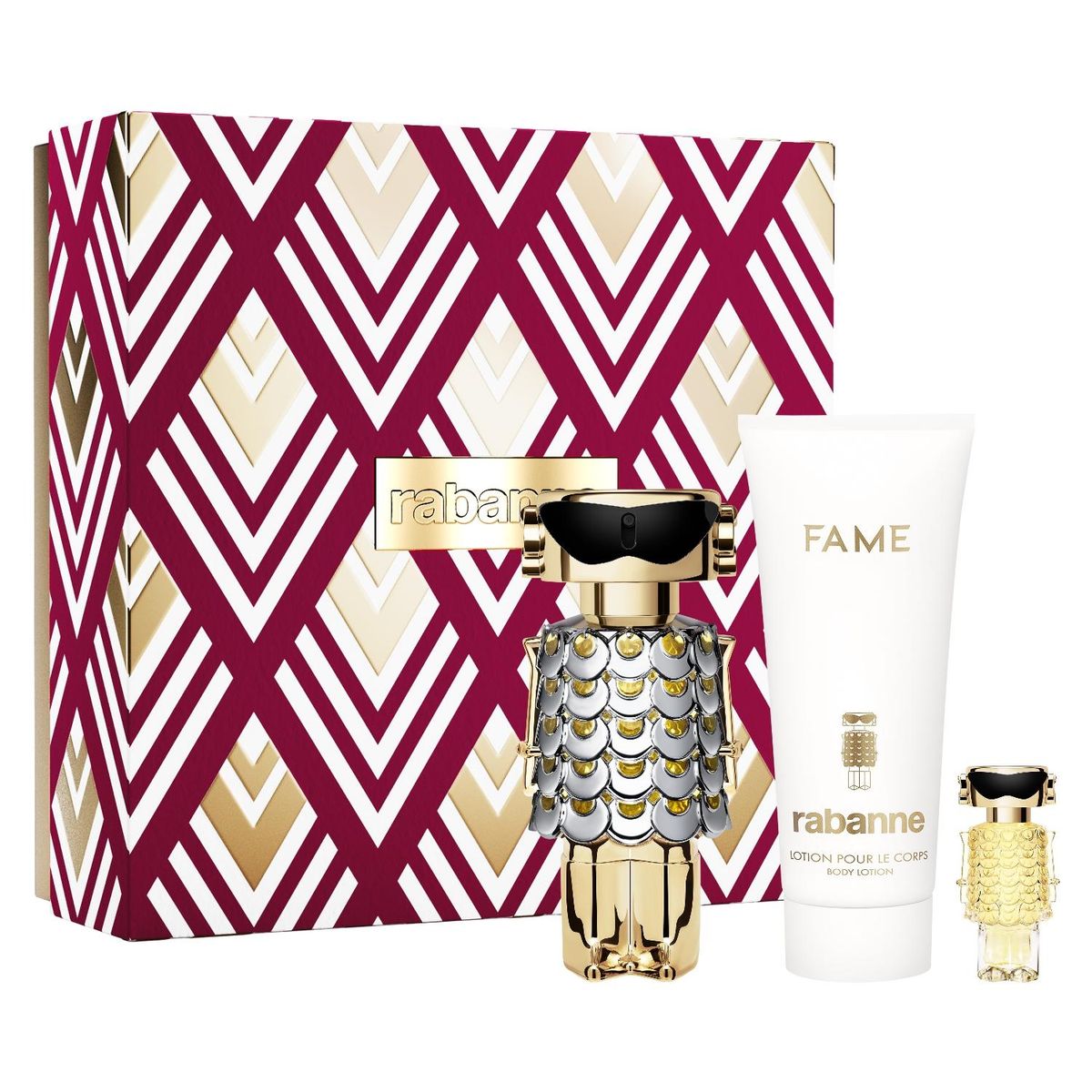 RABANNE - Perfume Mujer Estuche Fame Eau de Parfum 80 ml + Perfumed Loción Corporal 100 ml + Fame Eau de Parfum 4 ml