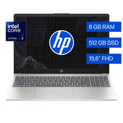 HP - Notebook 15-fd2350la Intel Core Ultra 5 8 GB RAM 512 GB SSD, 15.6" FHD