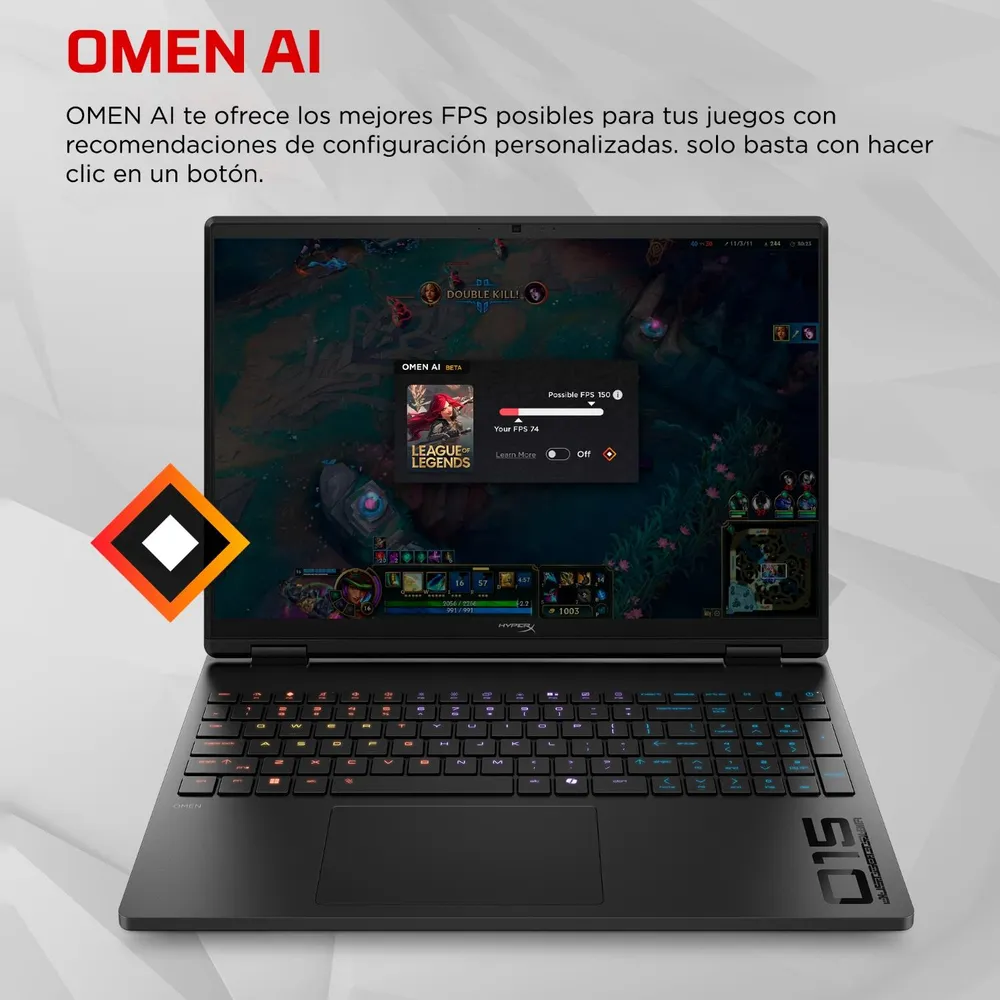 HP HyperX OMEN 15-ga0000la Core i5 16GB 512GB RTX 5050 Negro Sombra, foto 10