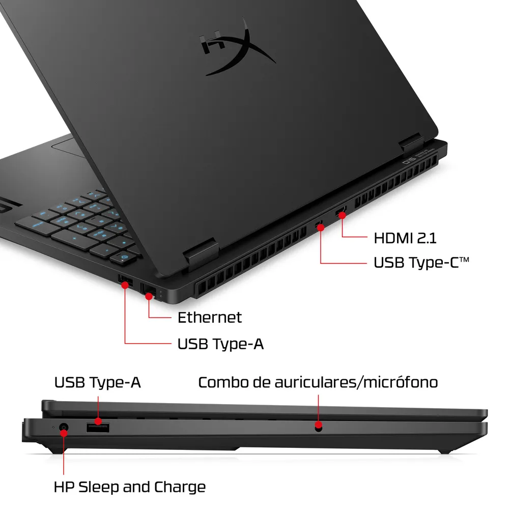 HP HyperX OMEN 15-ga0000la Core i5 16GB 512GB RTX 5050 Negro Sombra, foto 12