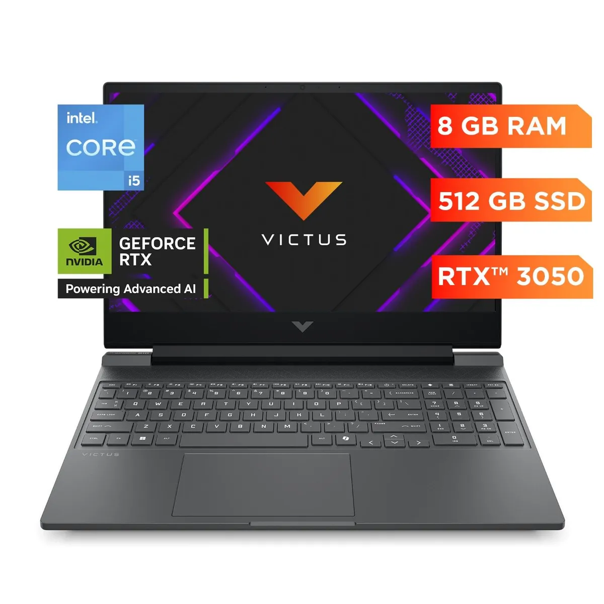 HP - Notebook Gamer HP 13.3" Victus Ci5 8G 512G RTX3050