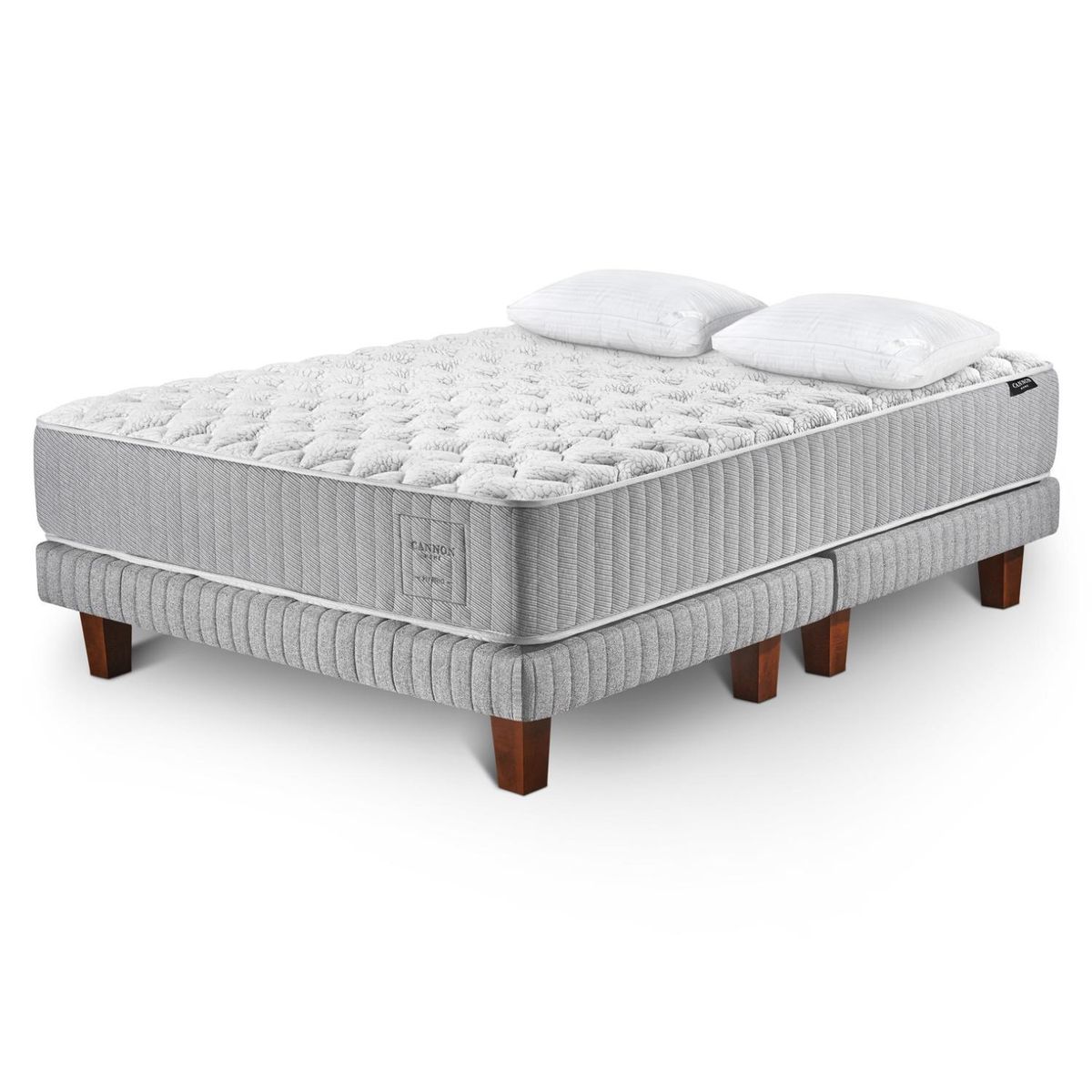 CANNON - Cama Europea Hybrid Cotton King + Almohada Microfibra Premium Dobby 50X90 Cm Cannon