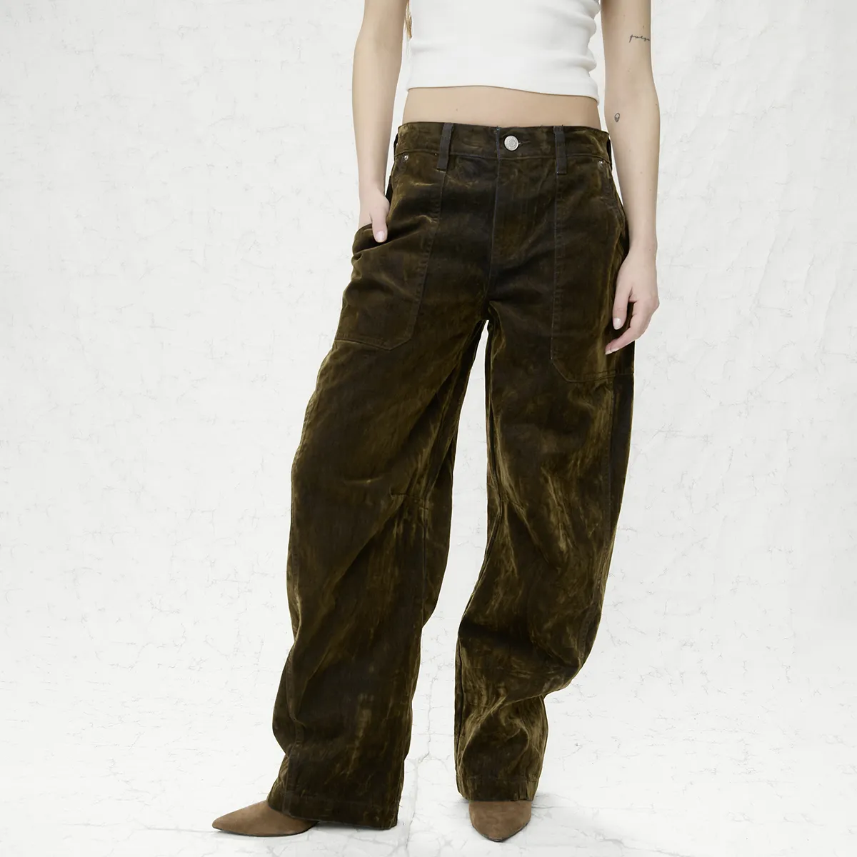 AMERICANINO - Jeans Baggy Tiro Medio Mujer Americanino