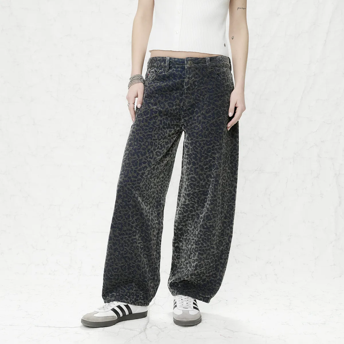 AMERICANINO - Jeans Baggy Tiro Medio Mujer Americanino