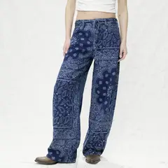 AMERICANINO - Jeans Baggy Tiro Medio Mujer