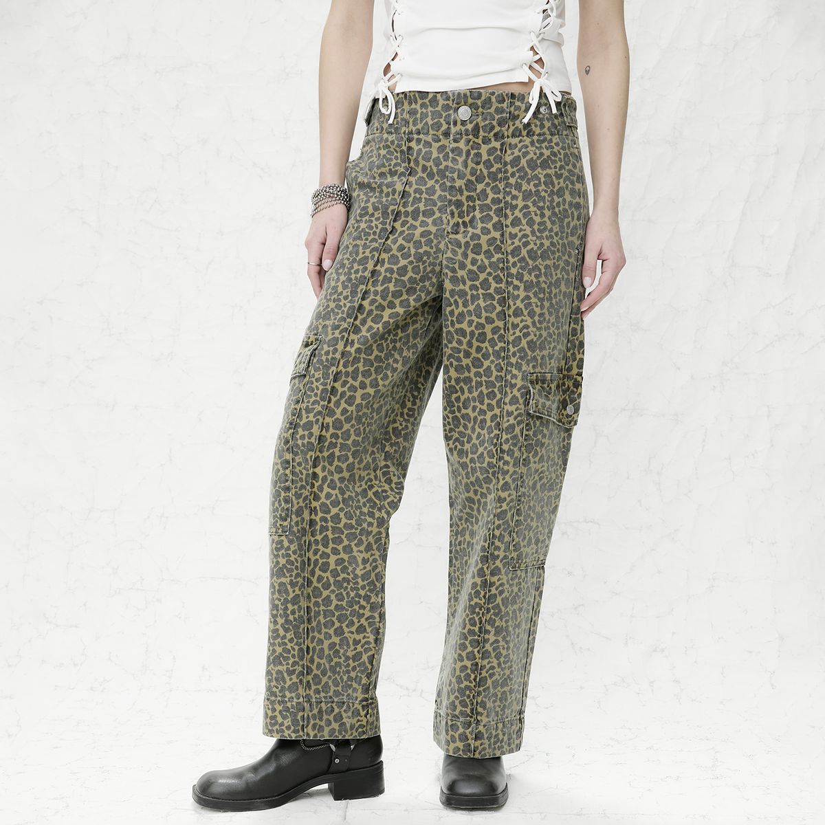 AMERICANINO - Jeans Baggy Tiro Medio Mujer Americanino