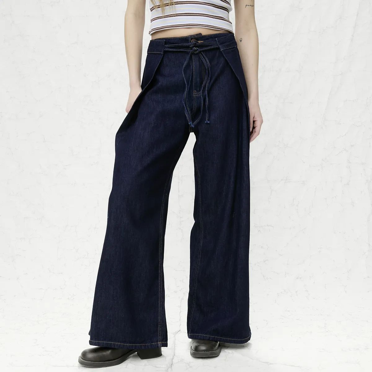 AMERICANINO - Jeans Wide leg Tiro Medio Mujer Americanino