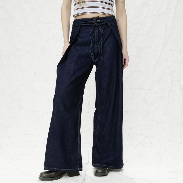 Jeans Wide leg Tiro Medio Mujer