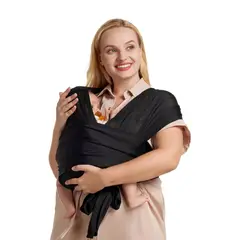 MOMCOZY - Portabebe Fular Malla Negro