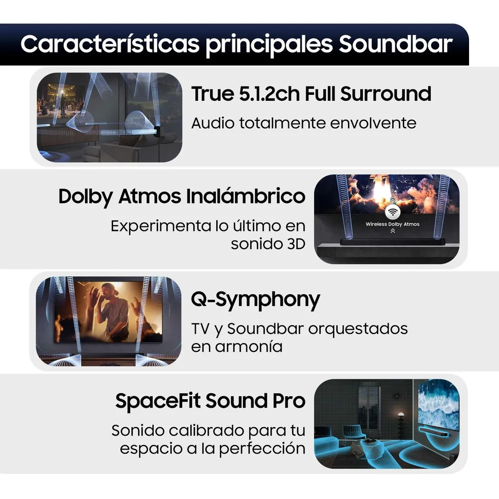 Samsung Soundbar HW-Q800F Negro, foto 4