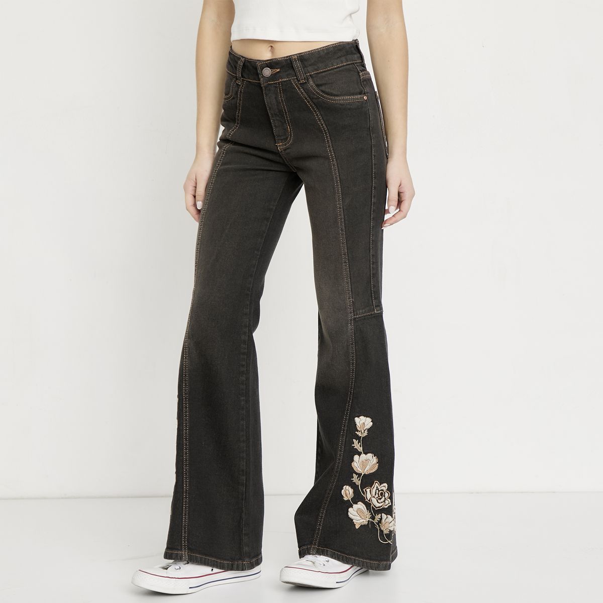 EFESIS - Jeans Flare Tiro Medio Mujer Efesis