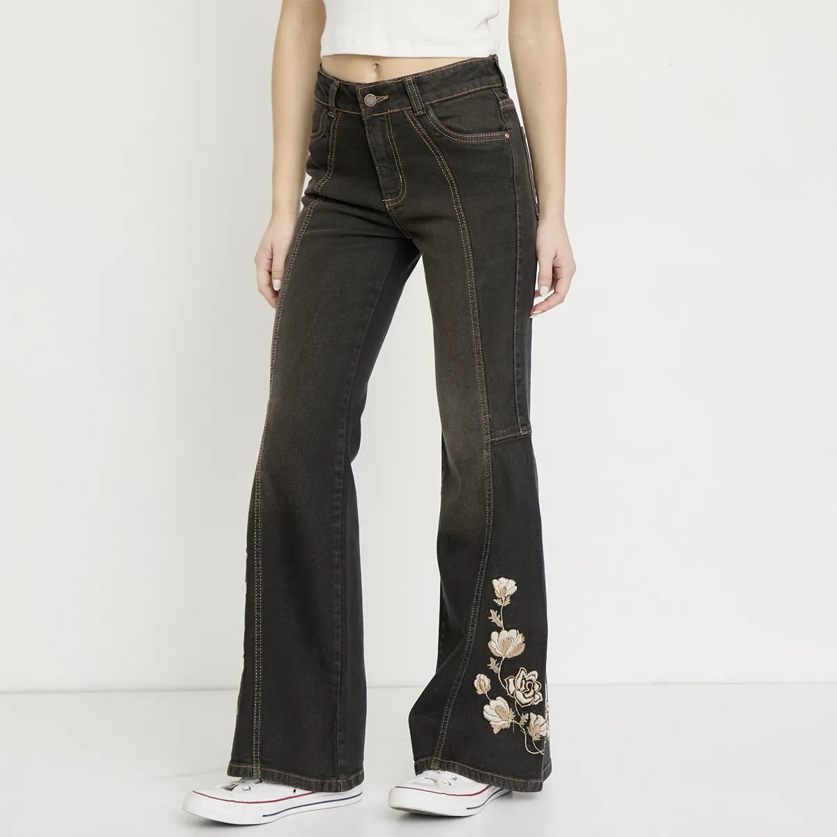 EFESIS - Jeans Flare Tiro Medio Mujer Efesis