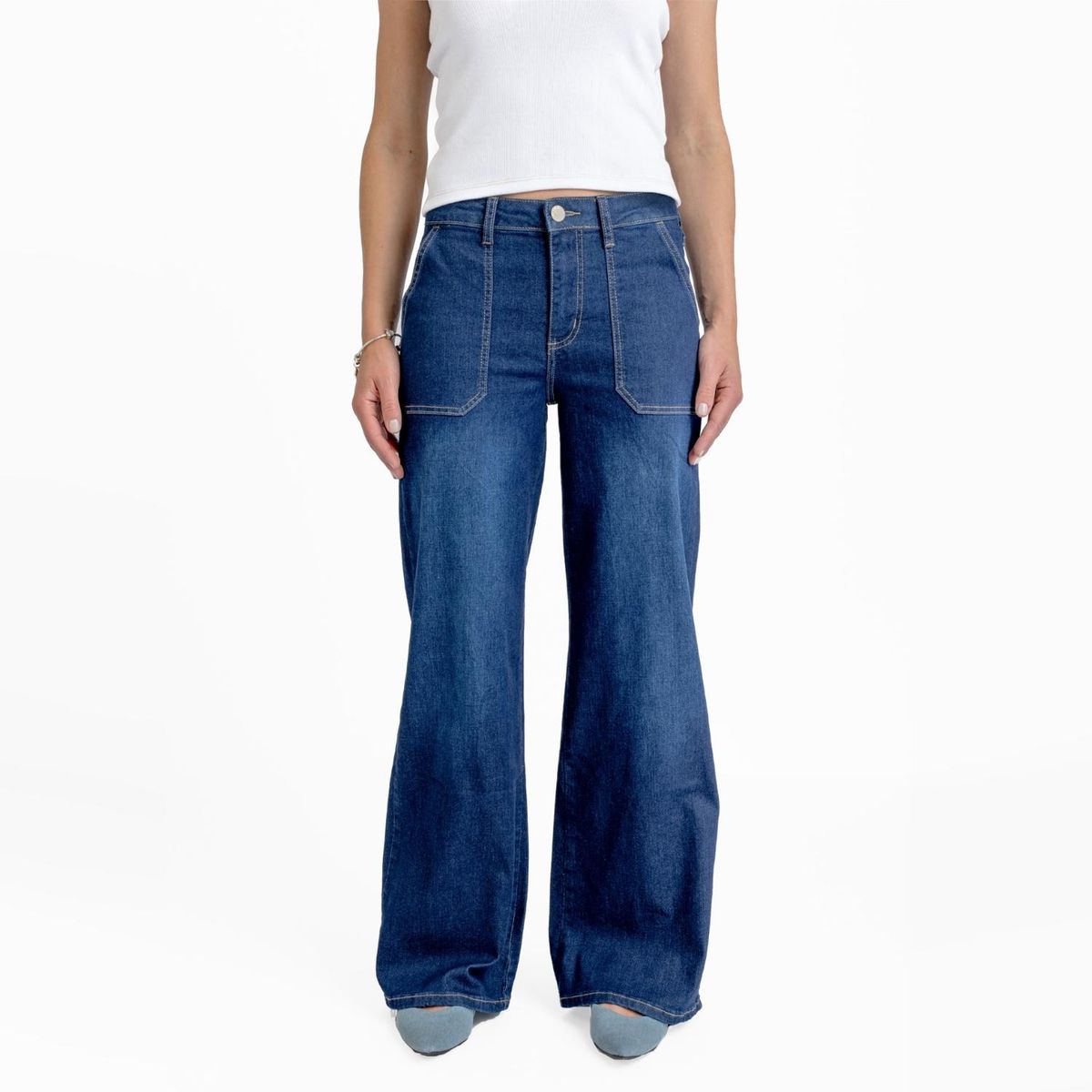 EFESIS - Jeans Wide leg Tiro Medio Mujer Efesis