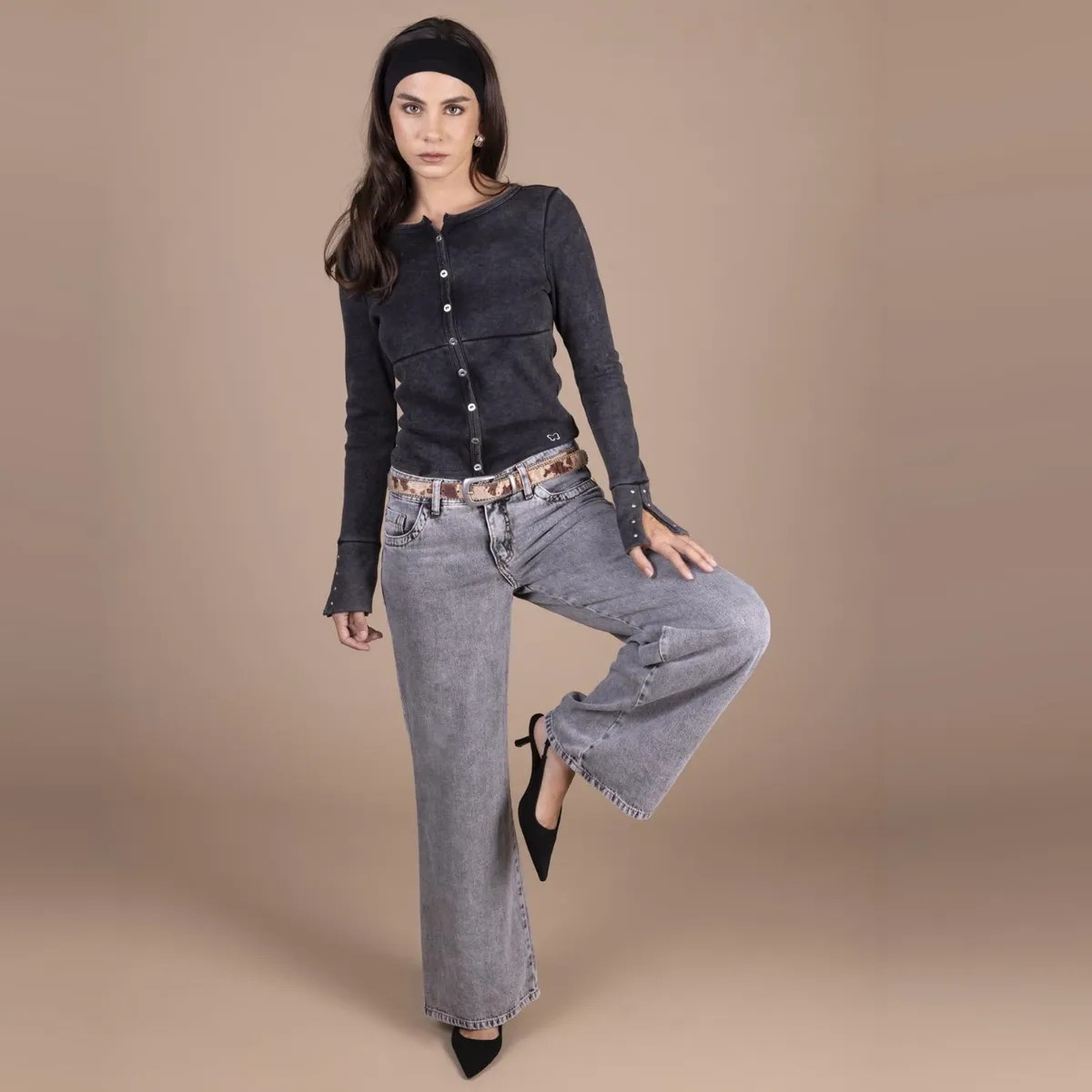 EFESIS - Jeans Wide leg Tiro Medio Mujer Efesis