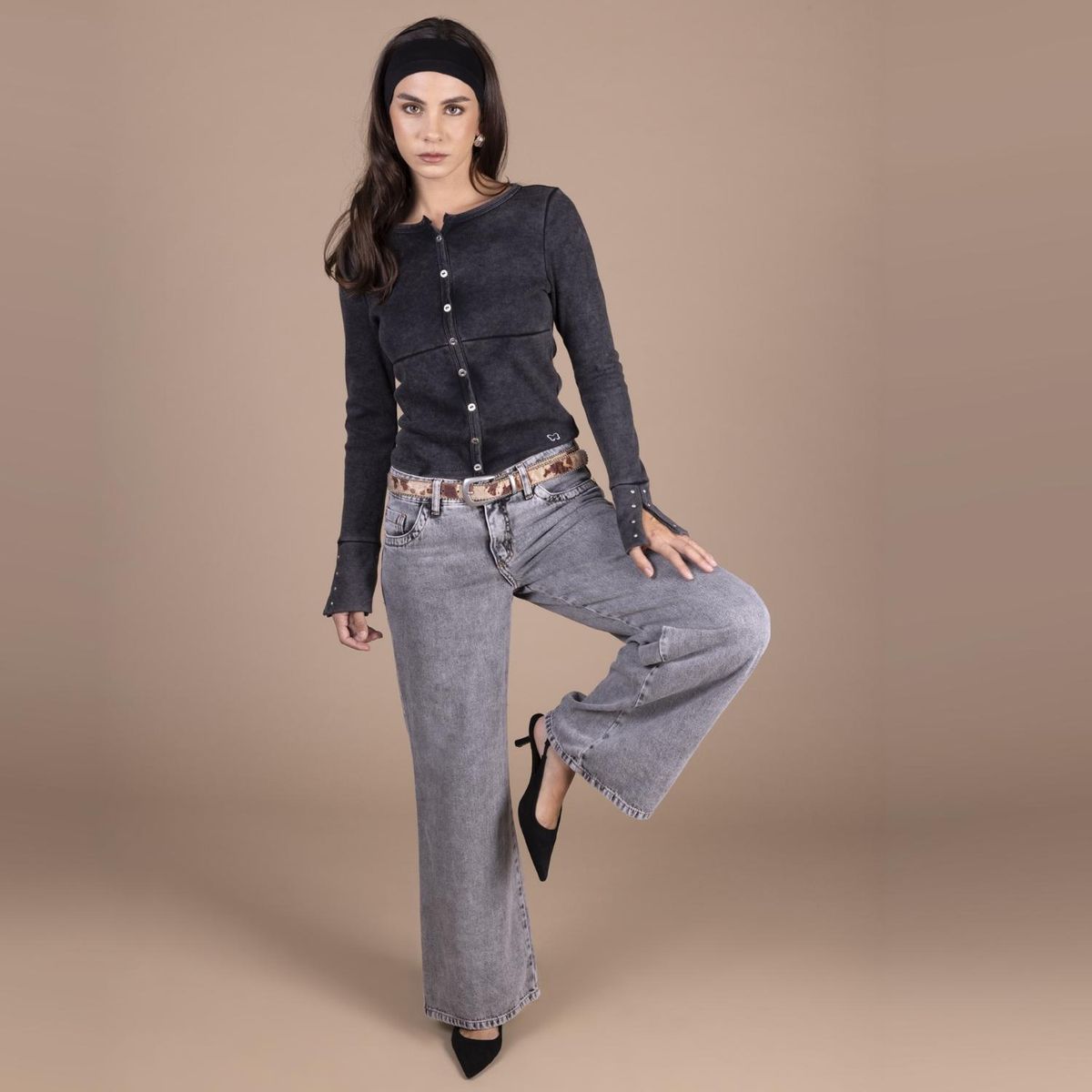 EFESIS - Jeans Wide leg Tiro Medio Mujer Efesis