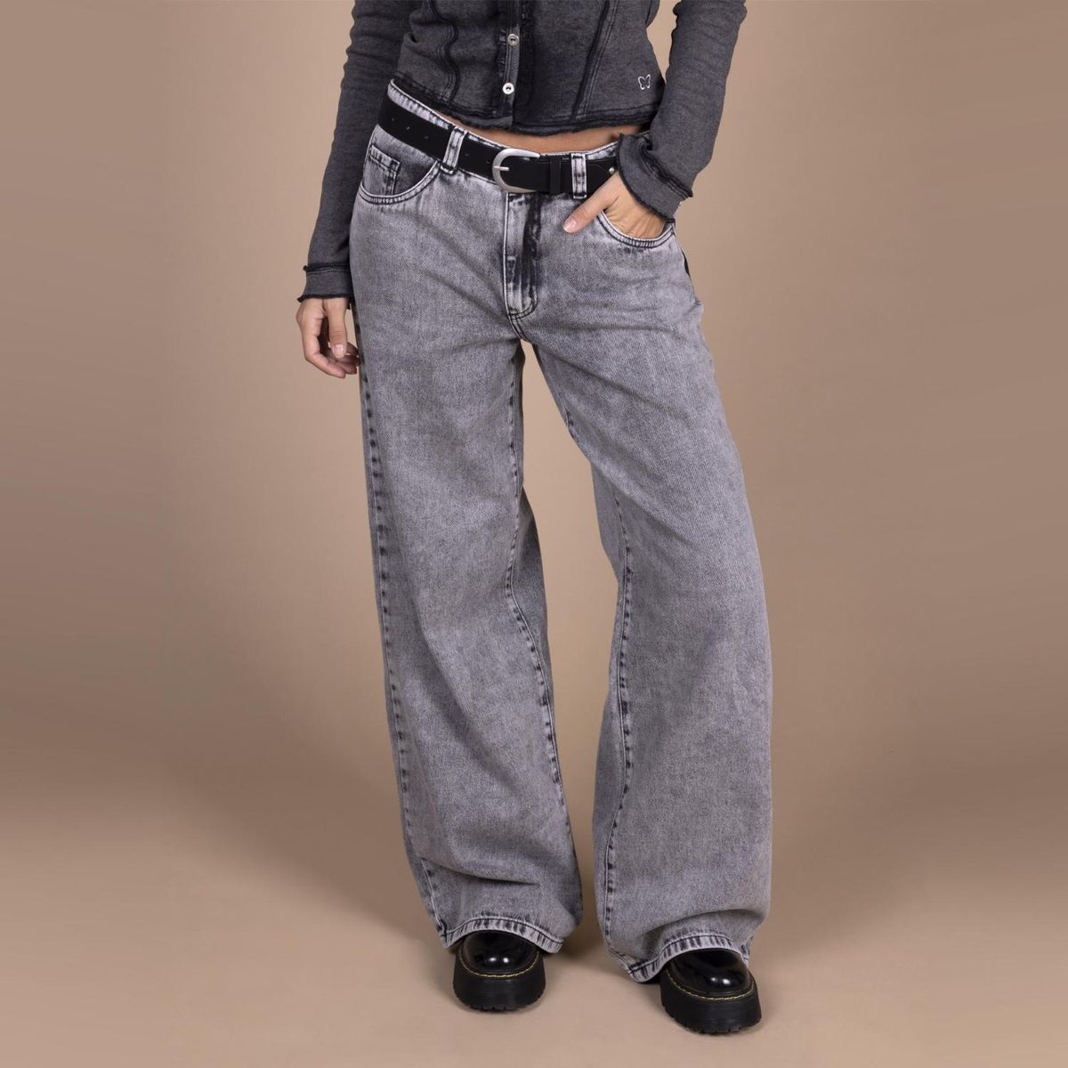 EFESIS - Jeans Wide leg Tiro Medio Mujer Efesis