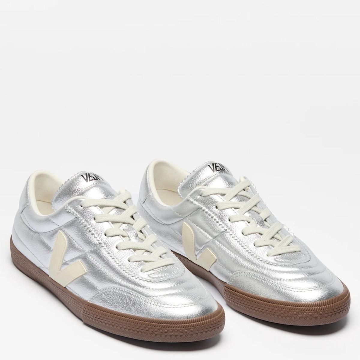 VEJA - Panenka Zapatilla Urbana Mujer Cuero Plateado Veja