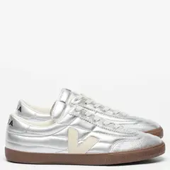 VEJA - Panenka Zapatilla Urbana Mujer Cuero Plateado