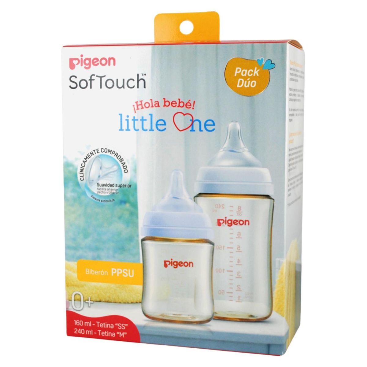 PIGEON - Set Regalo Bebe Mamaderas Duo Little One Pigeon