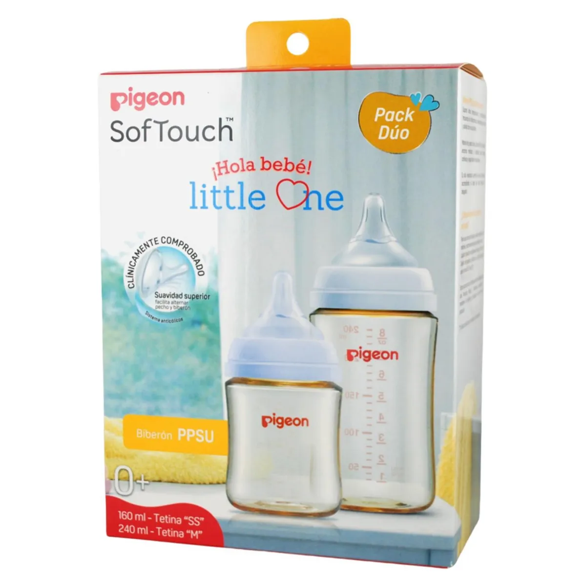 PIGEON - Set Regalo Bebe Mamaderas Duo Little One Pigeon