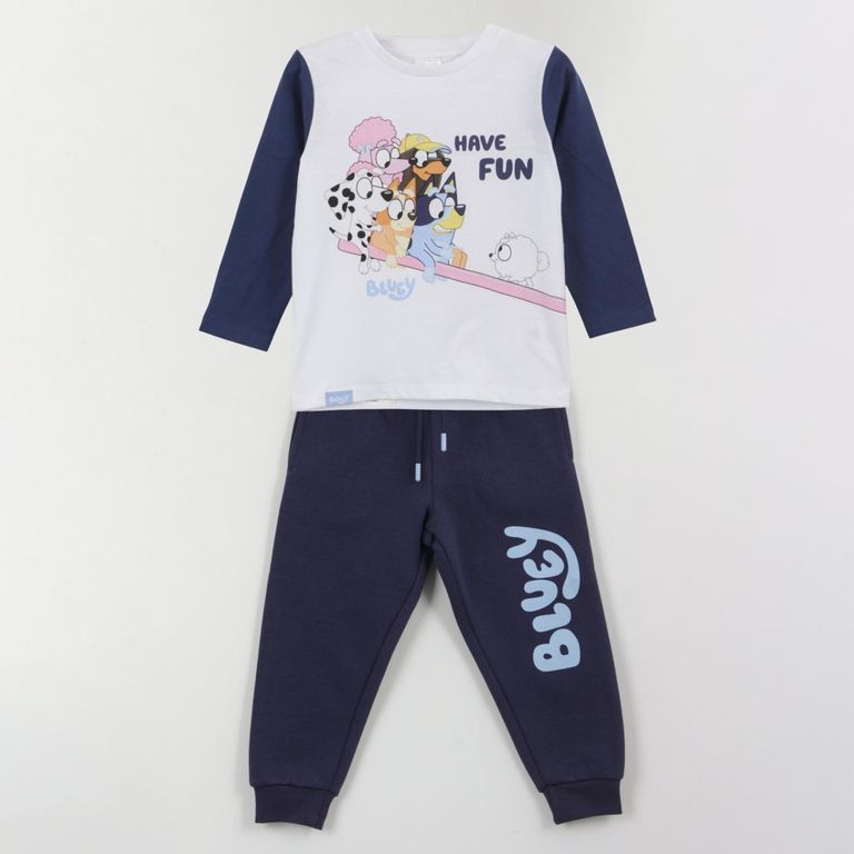 BLUEY Conjunto Niño Polera Mas Pantalon De Buzo