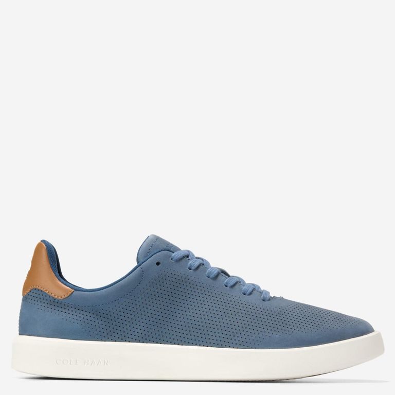 Zapatilla Urbana Hombre Cuero Azul