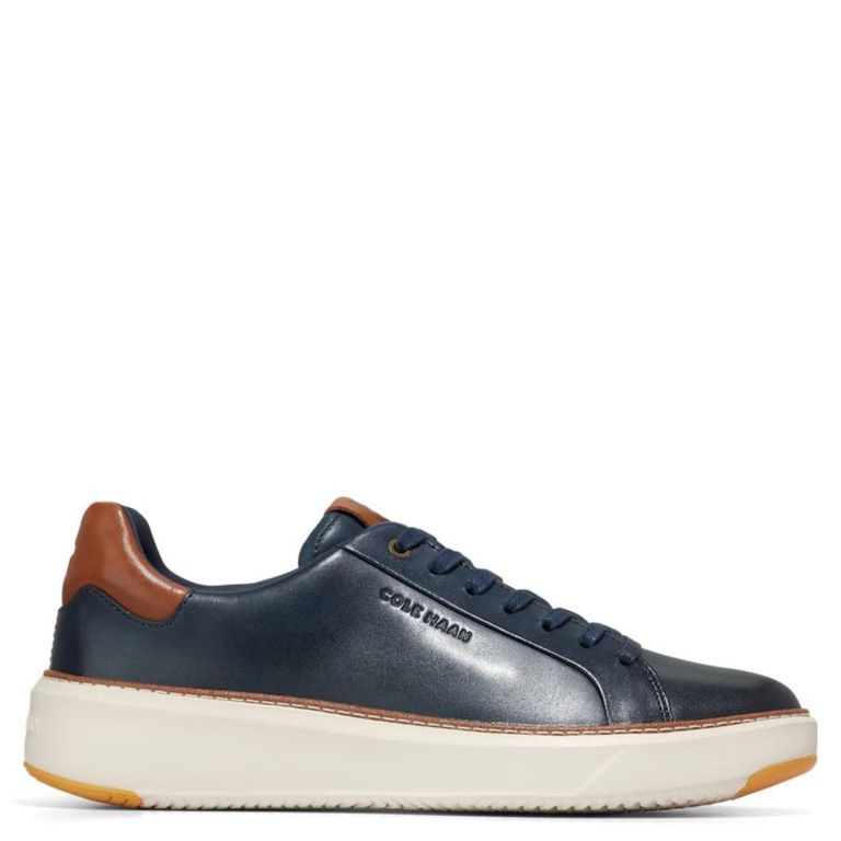 Zapatilla Urbana Hombre Cuero Azul