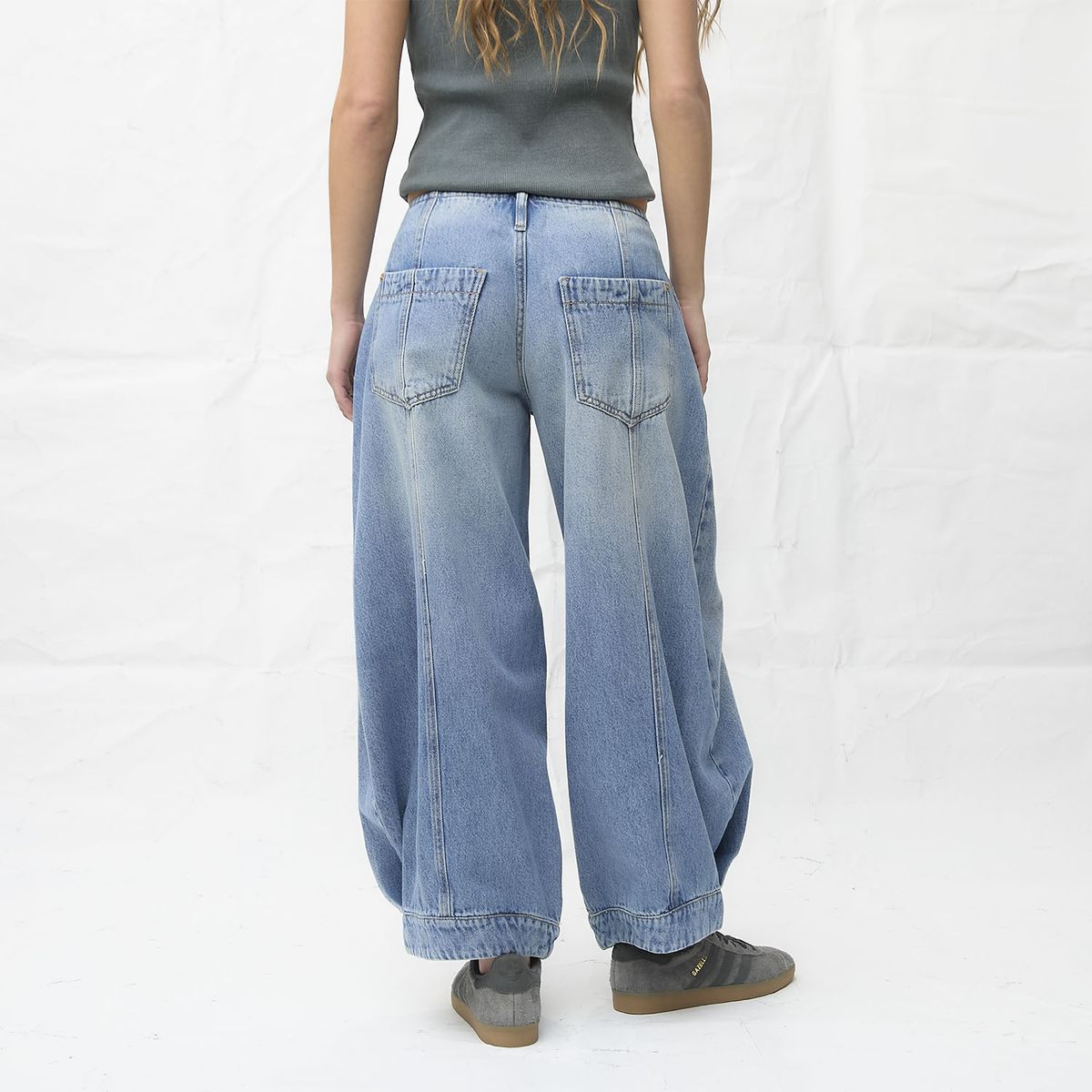 AMERICANINO - Jeans Balloon Tiro Medio Mujer Americanino