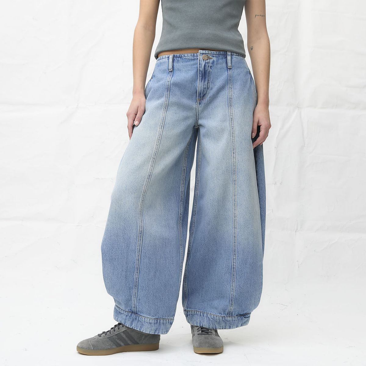AMERICANINO - Jeans Balloon Tiro Medio Mujer Americanino