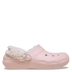 CROCS - Zueco Classic Fleece Lined Niños Rosa