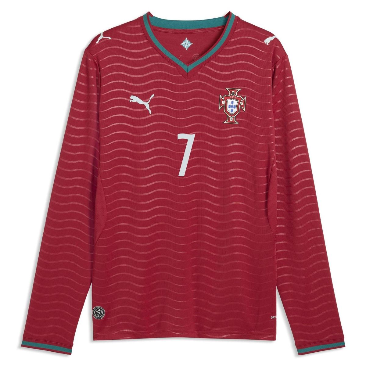 PUMA - Camiseta de Fútbol Selección Portugal Local 2026 Hombre Manga Larga Estampada Cristiano Ronaldo Puma